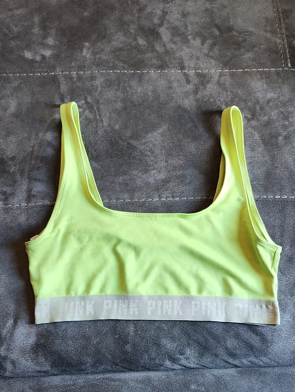 PINK Victoria's Secret Neon Lime Seamless Bralette